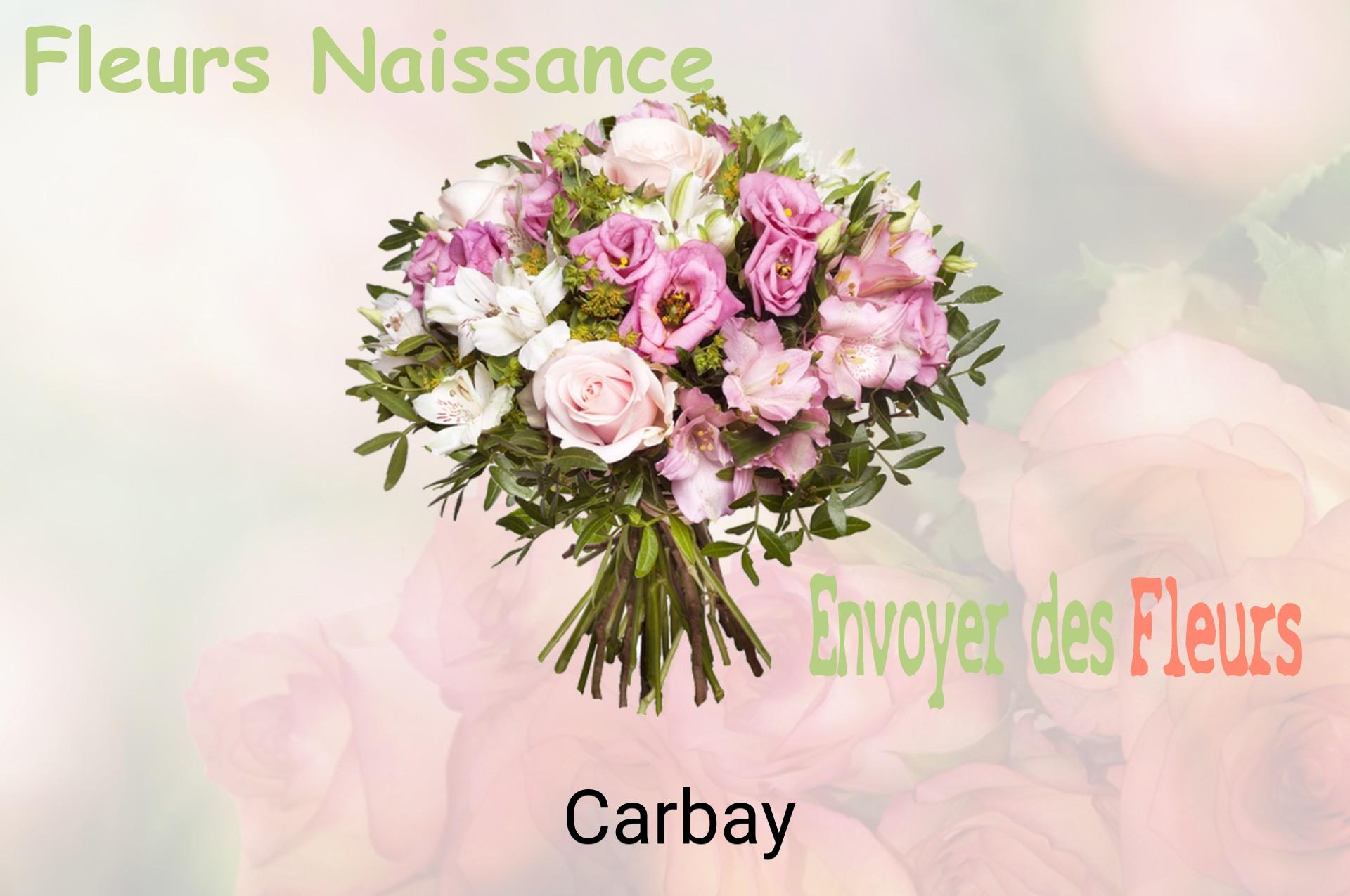 Bouquet de fleurs de naissance livré à Carbay
